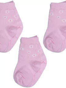 Комплект из 3 пар детских носков RuSocks (Орудьевский трикотаж), 3-Д3-13793, рис. 03, РОЗОВЫЕ