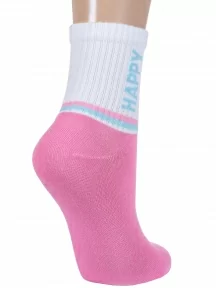 Детские спортивные носки "Борисоглебский трикотаж", 8СД1000/2, РОЗОВЫЕ