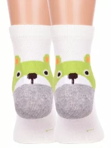 Комплект из 2 пар детских носков Hobby Line, 2-Ндх3567, КРЕМОВО-ЗЕЛЕНЫЕ