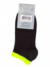 Детские носки LORENZline, П21, ЧЕРНЫЕ с салатовым (м)