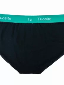 Мужские трусы-слипы Tuosite, TS7827-3, ЧЕРНЫЕ с зеленым