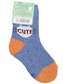 Детские теплые махровые носки Hobby Line, Ндад7618-01, ДЖИНСОВЫЕ