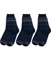 Комплект из 3 пар детских носков ХОХ, 3-D-3R6, ТЕМНО-СИНИЕ