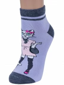 Детские укороченные носки Брестские (БЧК), 15С3085, рис. 264, БЛЕДНО-СИРЕНЕВЫЕ