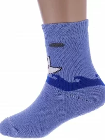 Детские махровые носки Альтаир, С108, ГОЛУБЫЕ