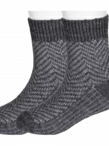 Комплект из 2 пар детских полушерстяных носков RuSocks (Орудьевский трикотаж), 2-Д-382, ТЕМНО-СЕРЫЕ, рис. 0