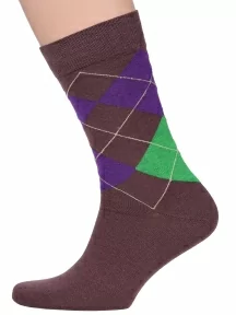 Набор из 5 пар мужских носков "Нева-Сокс", НС-5-НМ215, микс "Мишки в лесу"