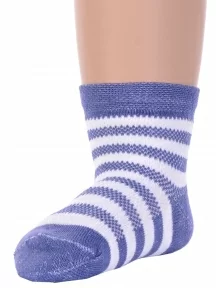 Детские носки "Борисоглебский трикотаж", 8С957, ДЖИНСОВЫЕ рис. полоски