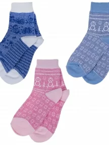 Комплект из 3 пар детских носков "Борисоглебский трикотаж", 3-8С982, микс