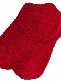 Детские короткие носки с наружной махрой ХОХ, DZ-3R18, КРАСНЫЕ