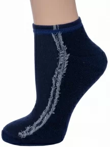Женские носки с махровым следом LORENZline, С8М, СИНИЕ