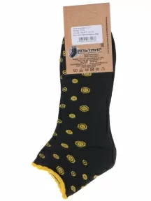 Женские носки Альтаир, С211, ЧЕРНЫЕ с желтыми пуговицами