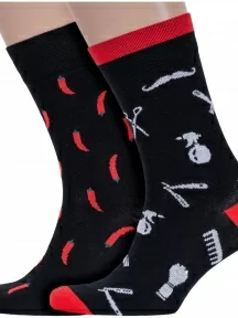 Комплект из 2 пар мужских носков DiWaRi, 2-17С-151СП, микс 10