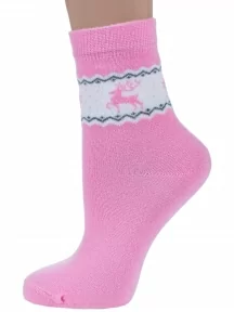 Детские полушерстяные носки RuSocks (Орудьевский трикотаж), Д3-38278, РОЗОВЫЕ