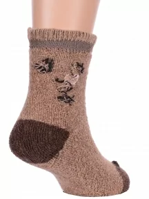 Детские теплые махровые носки Hobby Line, Ндад7622-5, КОРИЧНЕВЫЕ