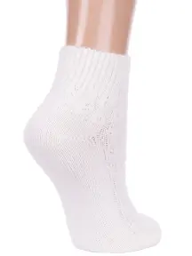 Женские полушерстяные носки RuSocks (Орудьевский трикотаж) БЕЛЫЕ (Ж-23801)