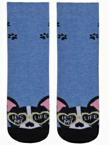 Комплект из 5 пар детских носков RuSocks (Орудьевский трикотаж), 5-Д3-13156, рис. 01, ДЖИНС