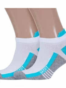 Комплект из 2 пар мужских носков DiWaRi, 2-16С-72СП, рис. 083, БИРЮЗОВЫЕ