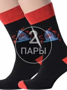 Комплект из 2 пар мужских носков MSCLUB №М18, 2-nm-219, "Акула"