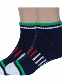 Комплект из 2 пар детских спортивных носков ХОХ, 2-SPD-15, ТЕМНО-СИНИЕ