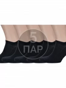 Комплект из 5 пар мужских ультракоротких носков RuSocks (Орудьевский трикотаж), 5-М3-23716, ЧЕРНЫЕ
