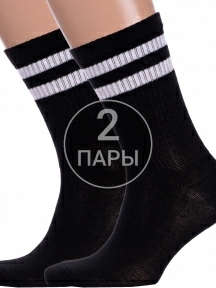 Комплект из 2 пар спортивных носков GRAND LINE, 2-С-109, ЧЕРНЫЕ
