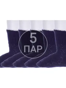 Комплект из 5 пар детских носков Носкофф (АЛСУ) ТЕМНО-СИНИЕ рис.1 (5-ЛС58)