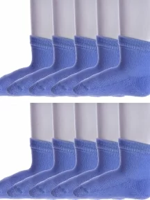 Комплект из 10 пар детских носков с махровым следом LORENZline, 10-Л7, ГОЛУБЫЕ