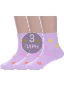 Комплект из 3 пар детских носков Альтаир, 3-А37, СИРЕНЕВЫЙ