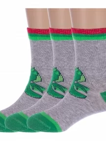 Комплект из 3 пар детских носков «Красная ветка», 3-С-2164, СЕРЫЕ