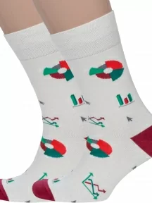 Комплект из 2 пар мужских носков MSCLUB №М51, 2-nm-588, КРЕМОВЫЕ