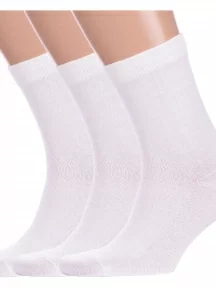 Комплект из 3 пар мужских носков GRAND LINE, 3-М-130, БЕЛЫЕ