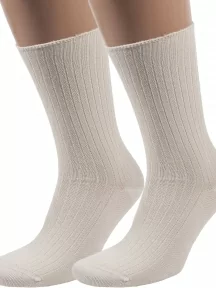 Комплект из 2 пар мужских носков без резинки ХОХ, 2-X-201, БЕЖЕВЫЕ