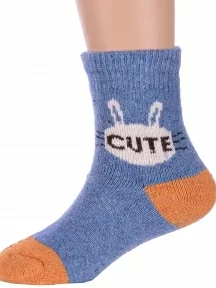 Детские теплые махровые носки Hobby Line, Ндад7618-01, ДЖИНСОВЫЕ