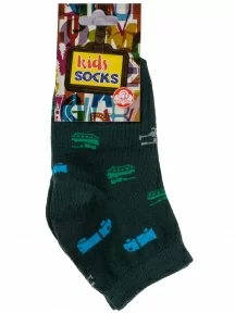 Комплект из 3 пар детских носков Альтаир, 3-А56, ТЕМНО-ЗЕЛЕНЫЕ