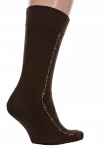 Мужские полушерстяные носки LORENZline, В11, КОРИЧНЕВЫЕ