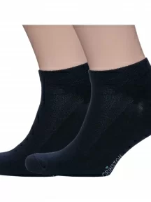 Комплект из 2 пар мужских бамбуковых носков Grinston socks (PINGONS), 2-15D33, ЧЕРНЫЕ