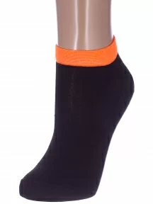 Детские носки LORENZline, П21, ЧЕРНЫЕ с оранжевым