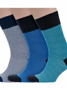 Комплект из 3 пар мужских бамбуковых носков Sergio di Calze (PINGONS), 3-17SC5, микс 2