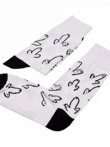 Носки unisex St. Friday Socks, 536-2, "Белые кактусы в ассортименте"