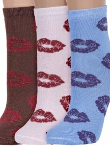 Комплект из 3 пар женских носков Альтаир, 3-С212, микс 1