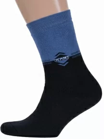 Комплект из 3 пар мужских махровых носков Гамма, 3-СММ, С664, ЧЕРНЫЕ