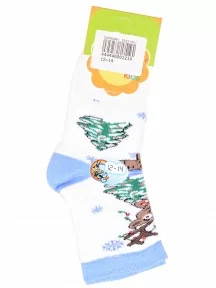 Детские махровые носки LORENZline, Л47, БЕЛО-ГОЛУБЫЕ