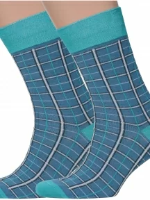 Комплект из 2 пар мужских носков MSCLUB №М30, 2-nm-325, ТЕМНО-БИРЮЗОВЫЕ