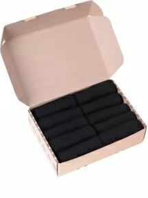 Набор мужских носков из мерсеризованного хлопка, 10 пар (ТМ Grinston socks), PG-15D3-10k, ЧЕРНЫЕ