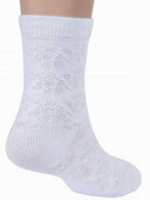 Детские носки "Алена", д304, рис. 02, БЕЛЫЕ
