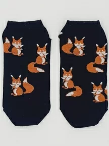 Короткие носки unisex St. Friday Socks, SS21-990-19, "Белочка пришла"