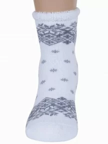 Детские махровые носки "Красная ветка", С-1614, БЕЛЫЕ