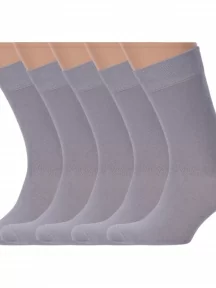 Комплект из 5 пар мужских носков Брестские (БЧК), 5-14С2122, рис. 000, СВЕТЛО-СЕРЫЕ