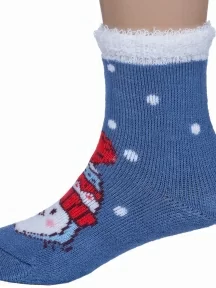 Детские махровые носки "НАШЕ" Смоленской чулочной фабрики, 232С10, рис. 1, ТЕМНО-ДЖИНСОВЫЕ №46-3